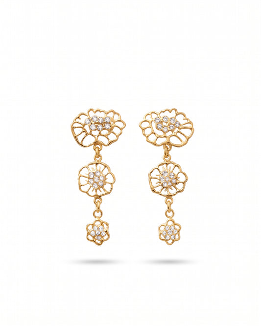 LACE Three Flowers Earrings · Fine Jewellery · Nounou Studio