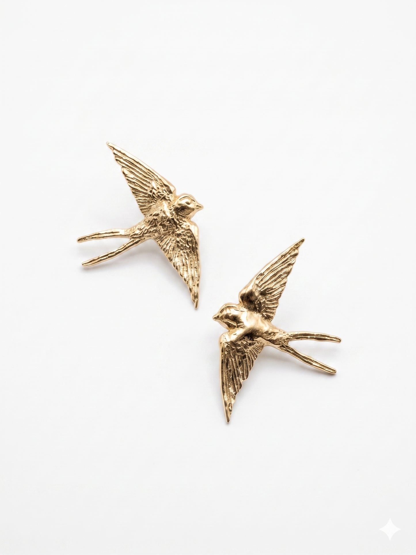 Swallow Stud Earrings · Fine Jewellery · Nounou Studio