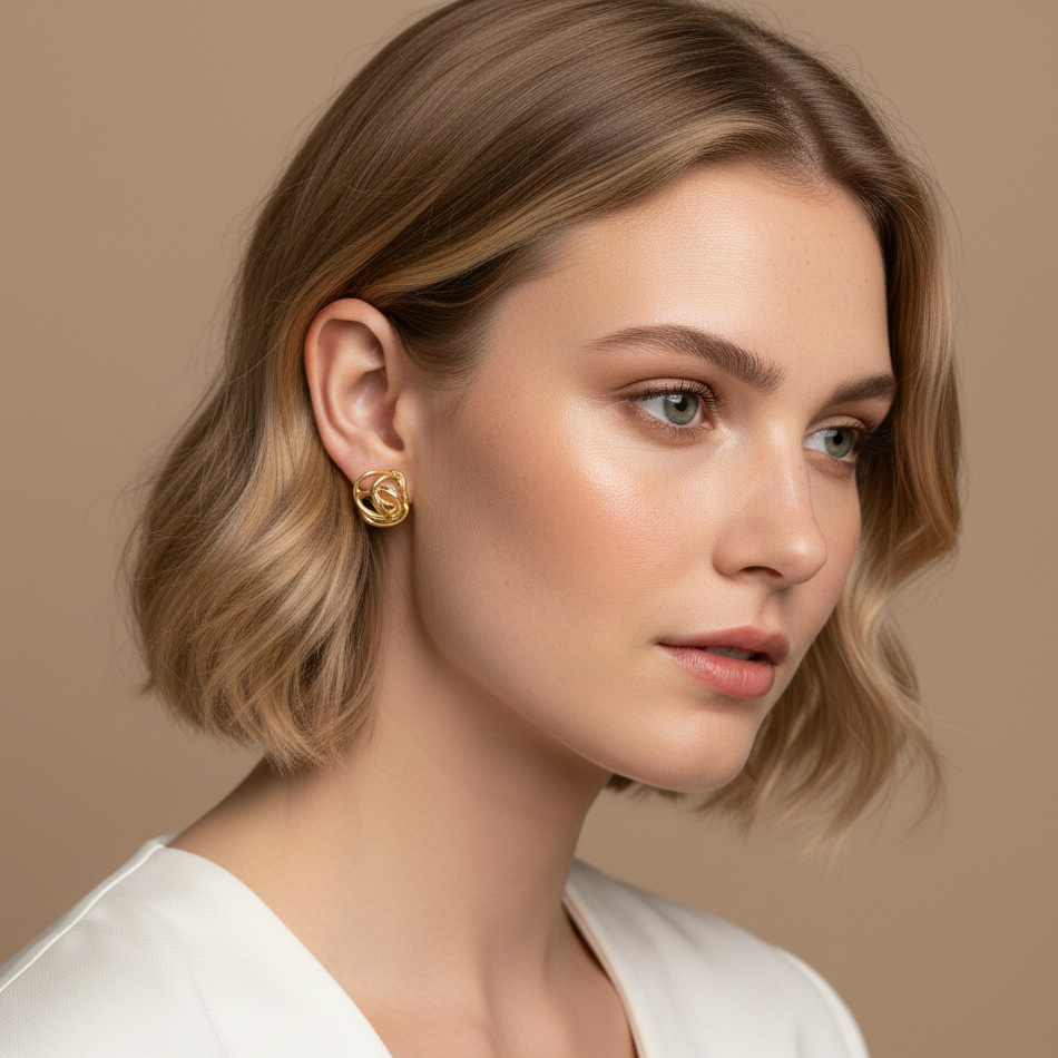 Minimalist Rose Earrings