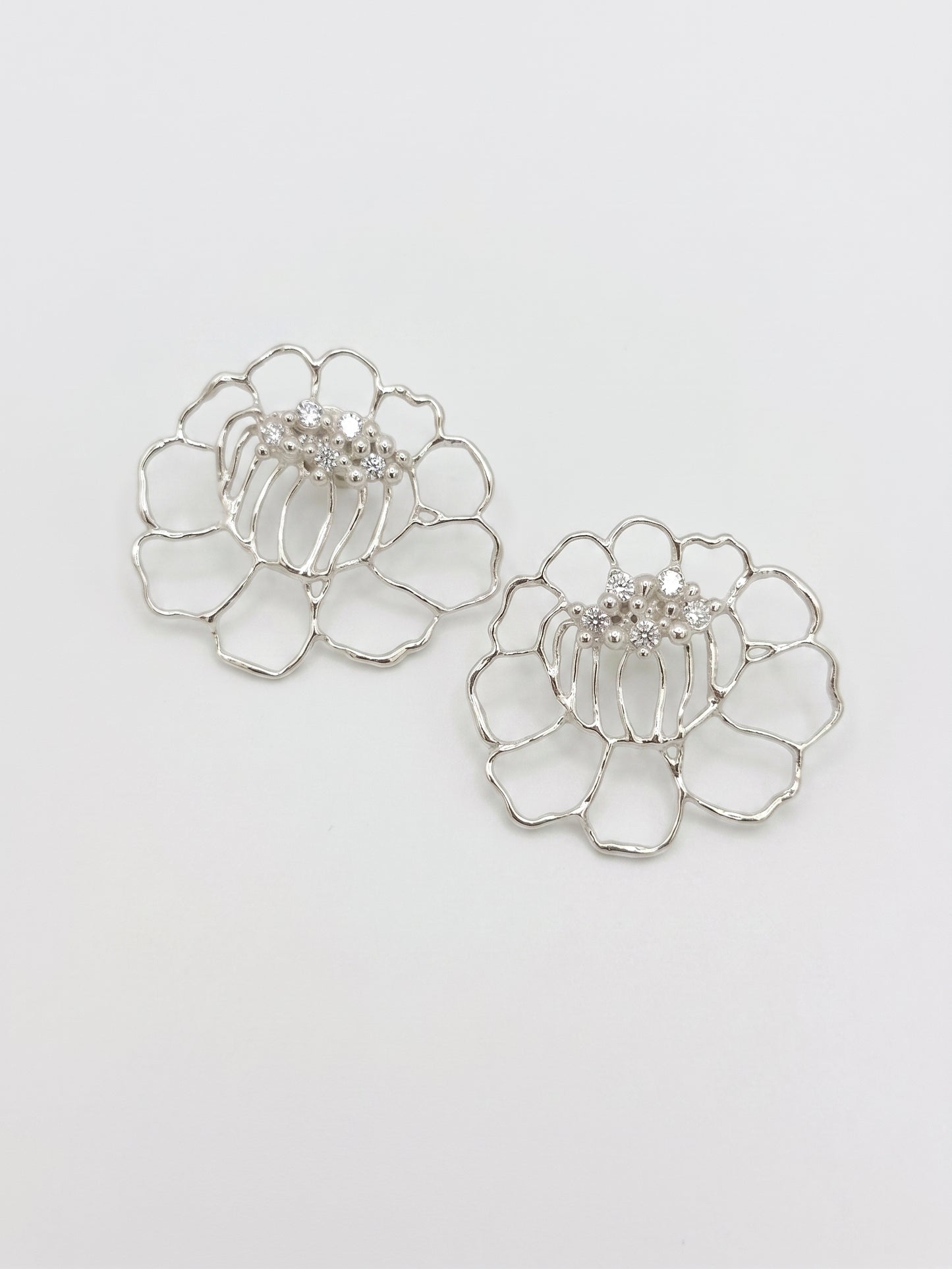 LACE Peony Earrings · Fine Jewellery · Nounou Studio ·