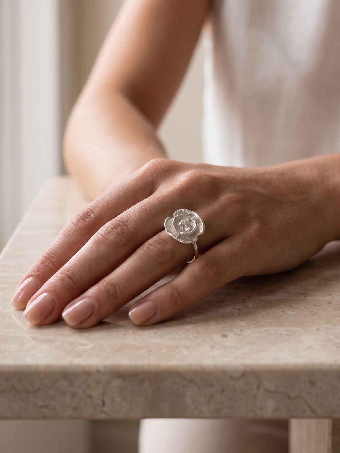 Poppy Flower Ring  · Fine Jewellery · Nounou Studio